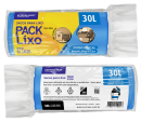 SACO DE LIXO 30 LITROS AZUL (59X62 CM) - FARDO COM 10 ROLOS (50 UND POR ROLO)
