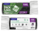 SACO DE LIXO BIOBAGS 100 LITROS PRETO (75X105 CM) - FARDO COM 10 ROLOS (15 UND POR ROLO) SACO DE LIXO BIOBAGS 100 LITROS PRETO (75X105 CM) - FARDO COM 10 ROLOS (15 UND POR ROLO)