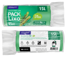 SACO DE LIXO IM GREEN 15 LITROS VERDE (39X58 CM) – FARDO COM 10 ROLOS (60 UND POR ROLO)