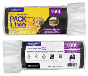 PACK LIXO 100 LITROS PRETO 75X105 FD 10X25 UN PACK LIXO 100 LITROS PRETO 75X105 FD 10X25 UN