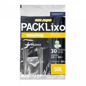 PACK LIXO EASY BAG COM ALCA REF REC 050 LT - PT.30UN