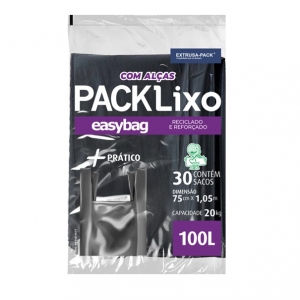 PACK LIXO EASY BAG COM ALCA REF REC 100 LT - PT.30UN