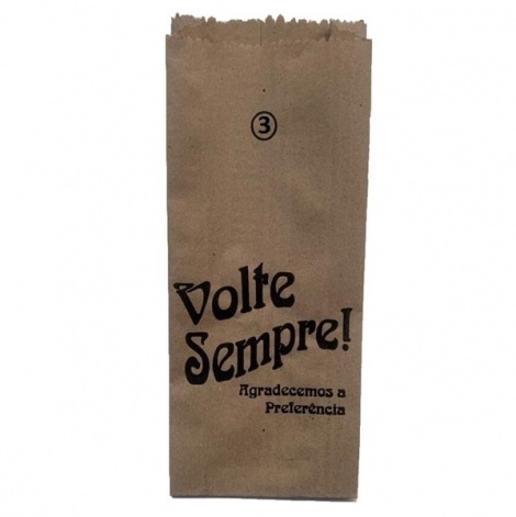 MP - SACO PAPEL KRAFT VOLTE SEMPRE 03KG - PT.500UN