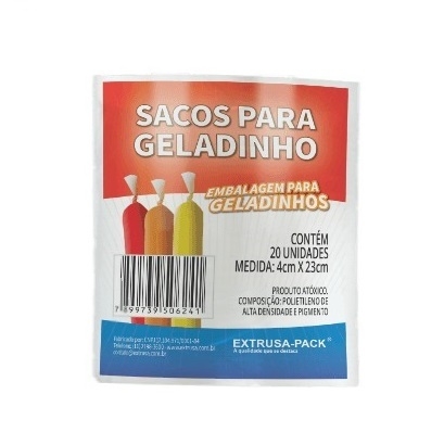 EXPK - SACOS PARA GELADINHO PEAD (04 X 23) - FD.20X1000UN