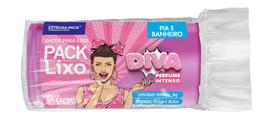 PACK LIXO DIVA PIA E BANHEIRO 34X38 ROSA - CX.20X80UN
